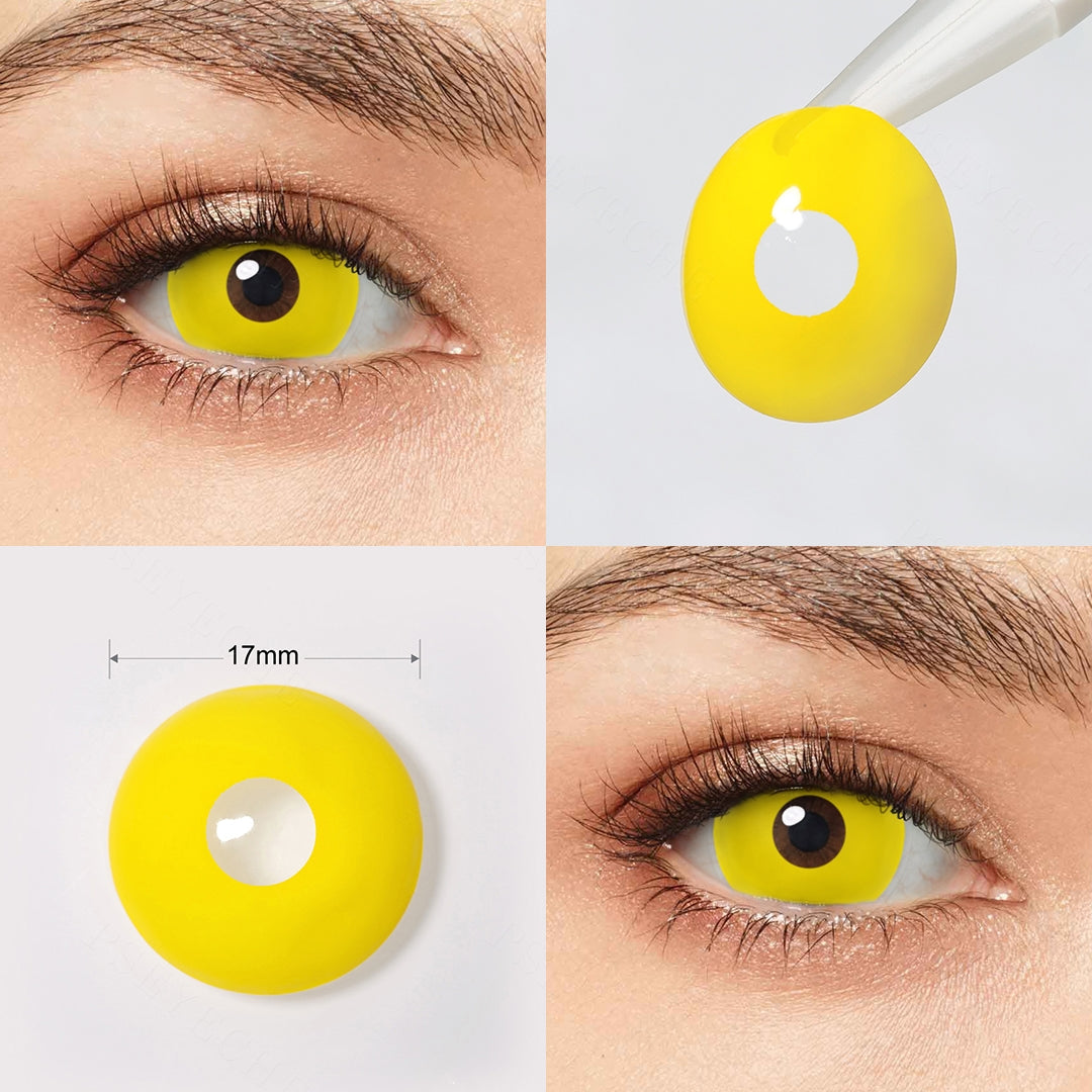 UV Glow Yellowout Mini Sclera Eyes