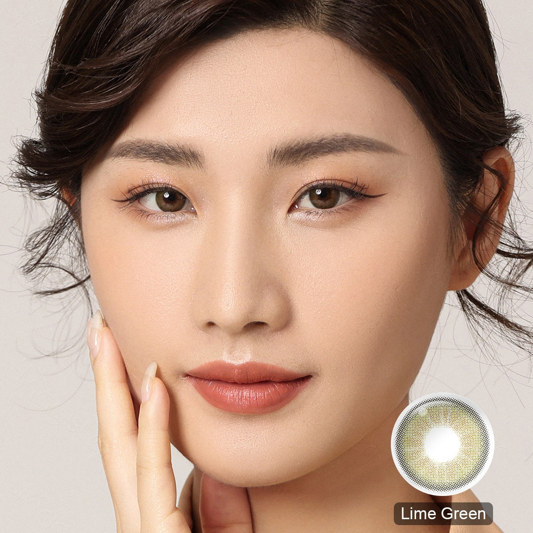 Desire II Lime Green Colored Contacts with Natural Looking and