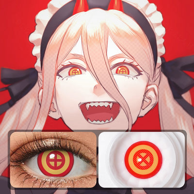 Power Red Cross-in-A-Circle Anime Eyes