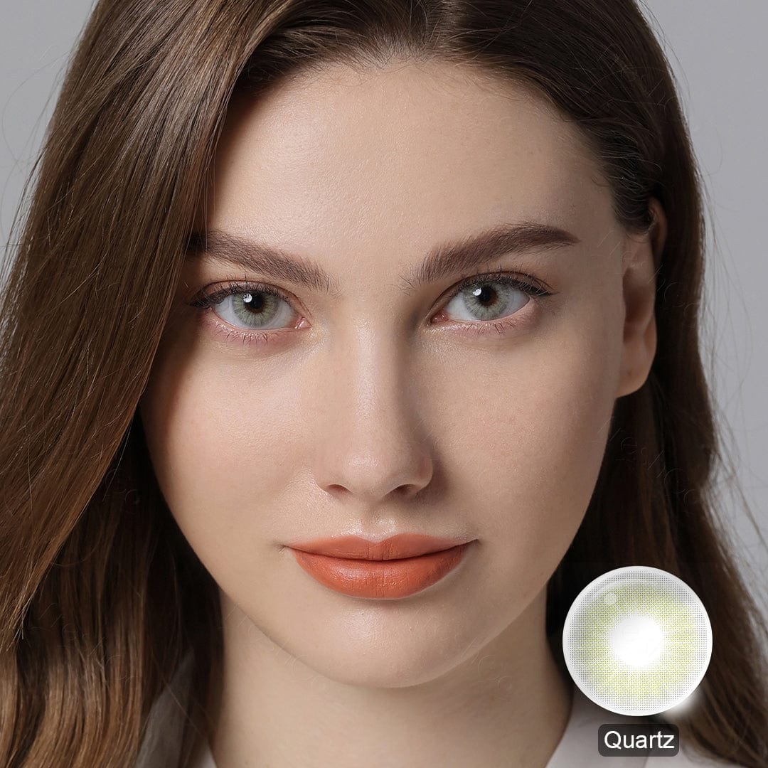 Hidrocor Quartz Gray Colored Contacts with Natural Effect Twinklens