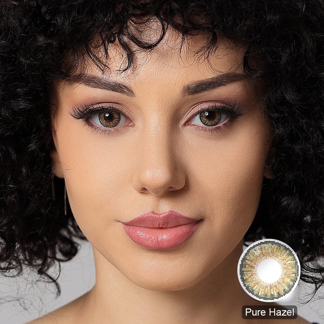 3 Tone Pure Hazel Color Contacts with Vibrant and Enlarging Effect ...