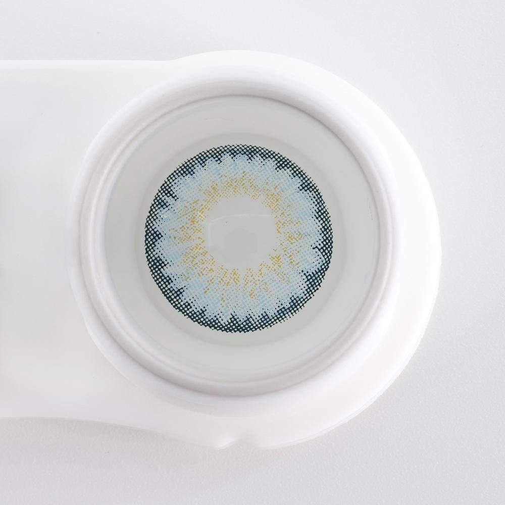 Vivid Blue Color Contact Lenses in the case