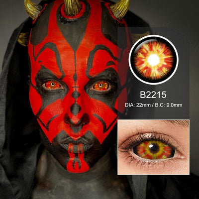 Red Darth Maul Colored Lenses Daily, Sith Eye SFX Cosplay Contacts