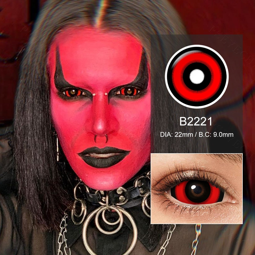 Rote Ring Ghoul Sclera Augen