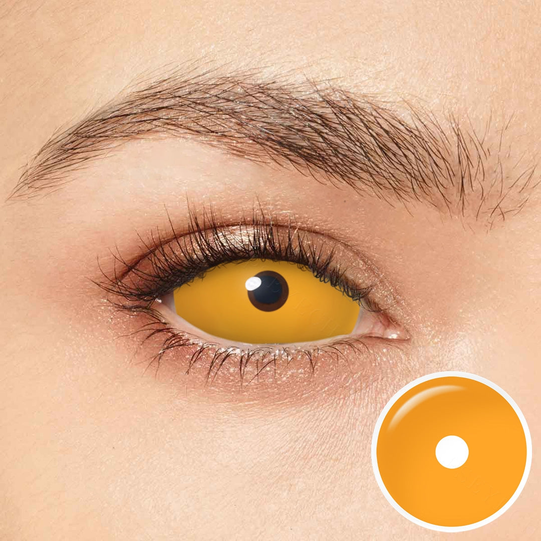 Eyes de sclère d'orange