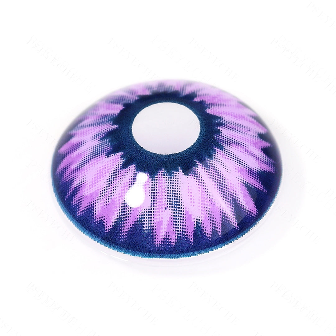 Ojos de esclera de flash púrpura