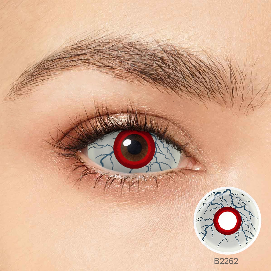 Olhos esclera veias