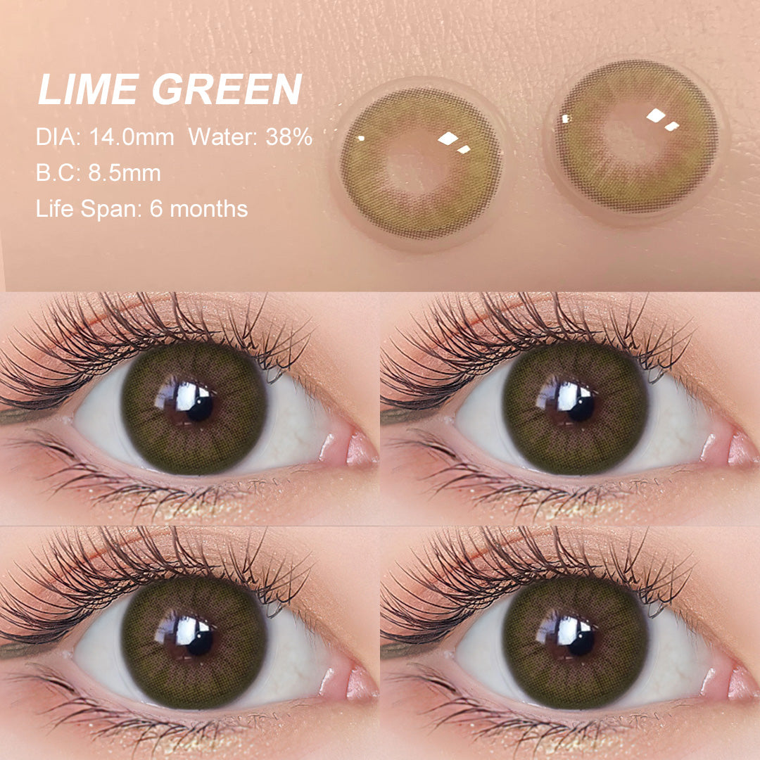 イメカラ Desire II Lime Green Colored Contacts with Natural Looking and