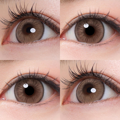 Yeux radieux purs ambre