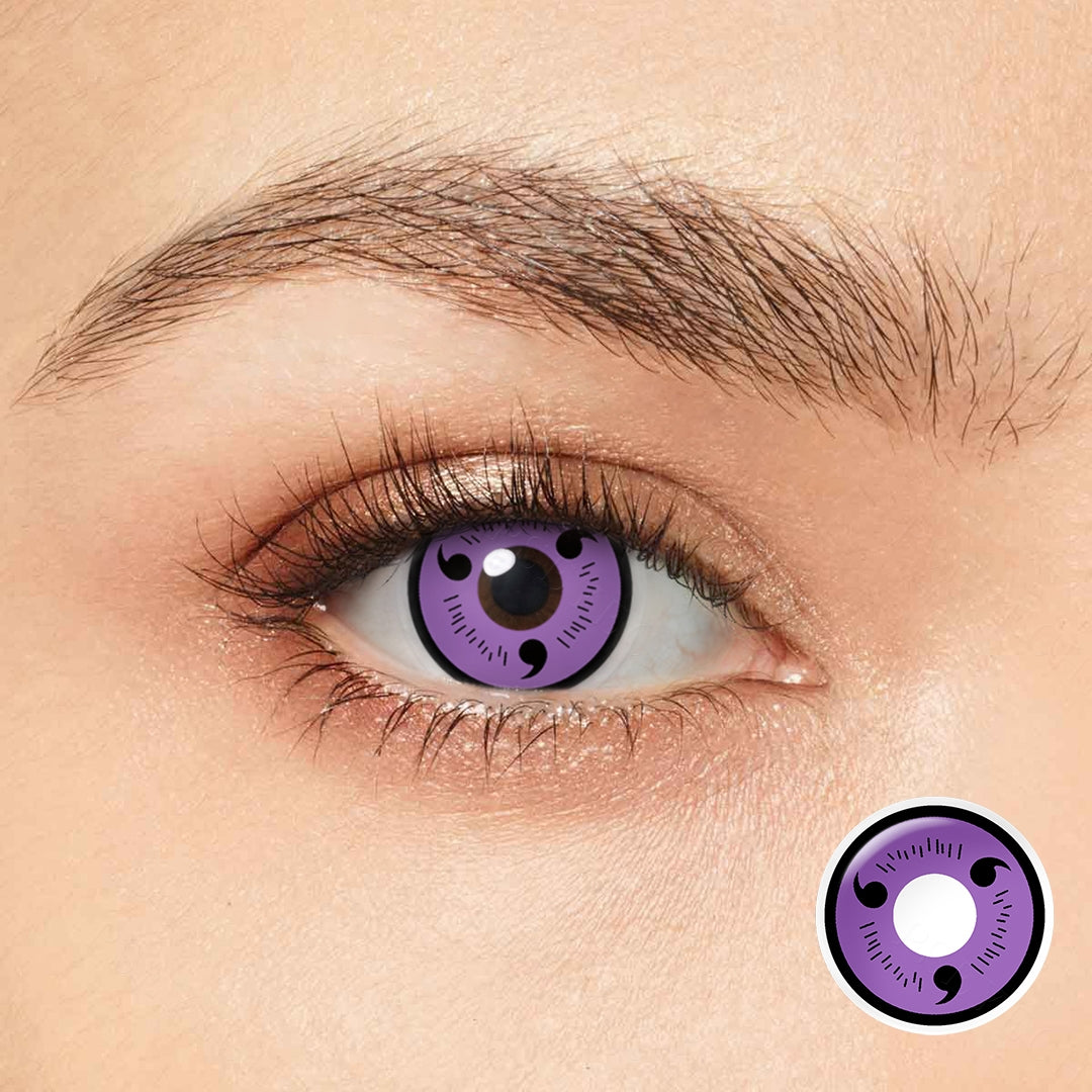 Ojos de cosplay de Purple Sharingan