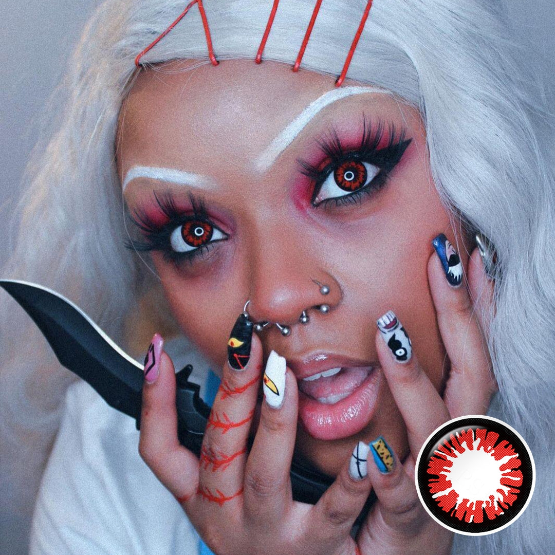 Olhos de Halloween Red Glamour