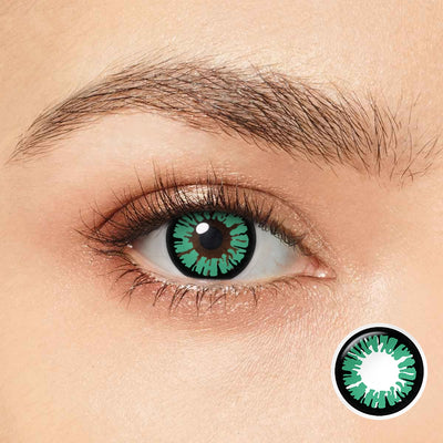 Olhos de Halloween verde glamour