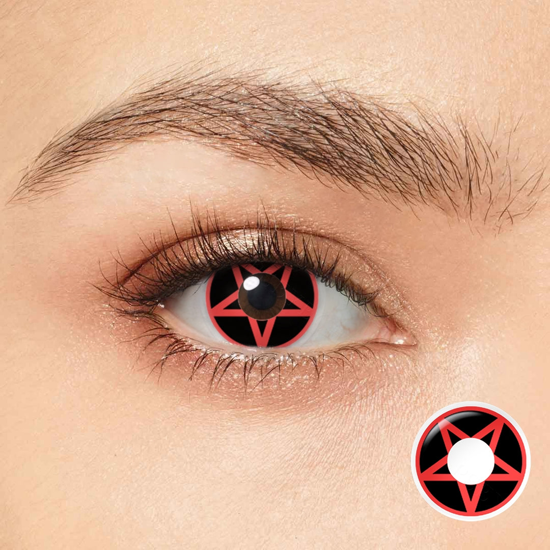 Red Pentagram Halloween Eyes