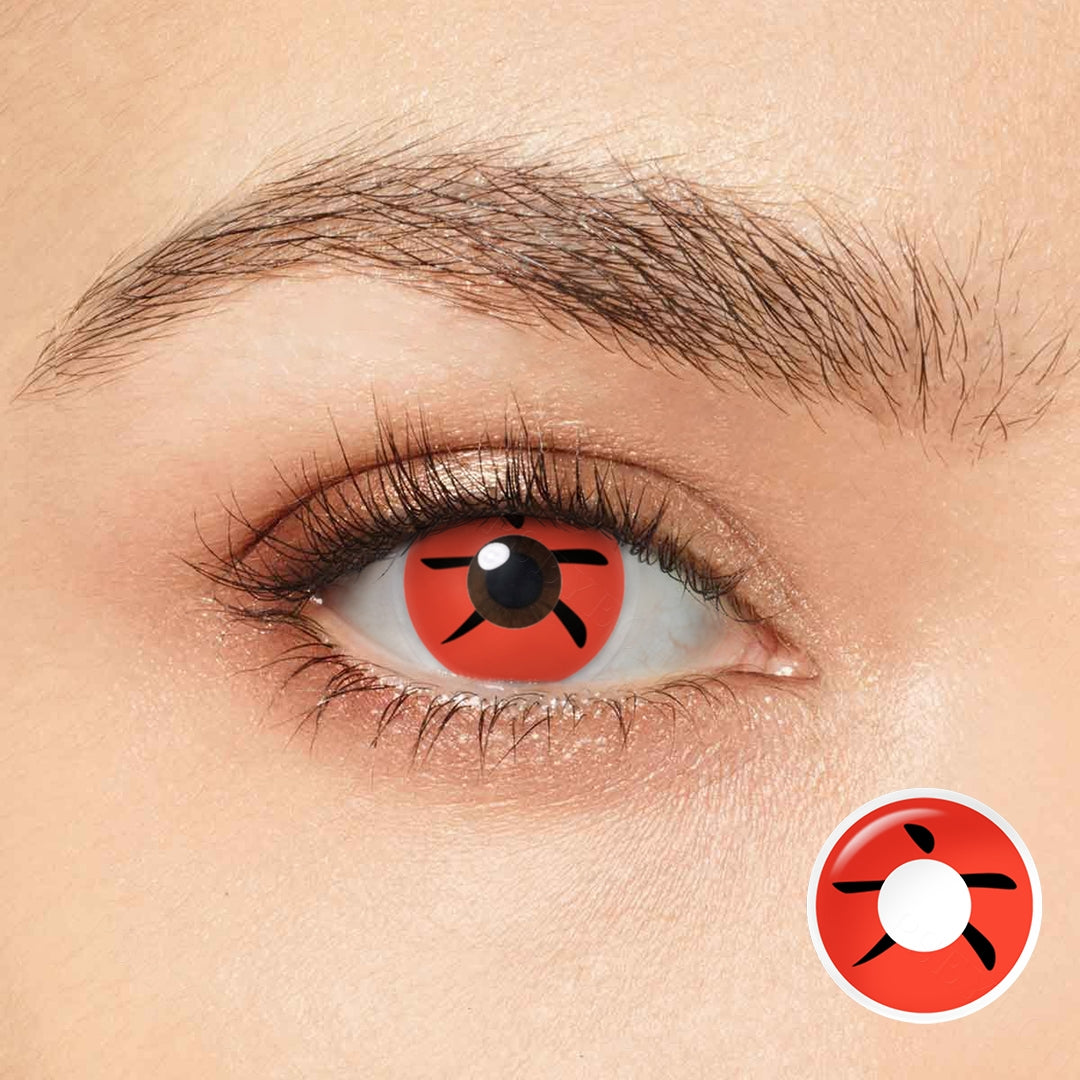 Glückliche rote Halloween -Augen