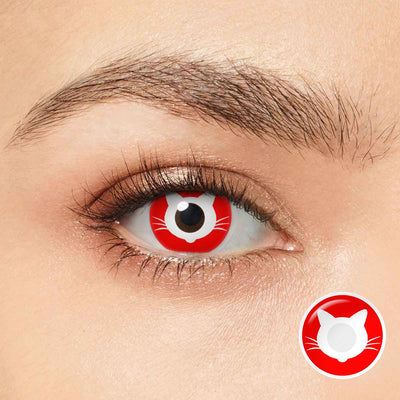 Yeux d'Halloween rouges