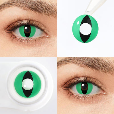 Olhos de gato verde