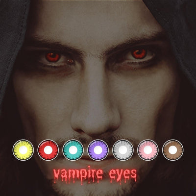 Olhos de cosplay de vampiros roxos