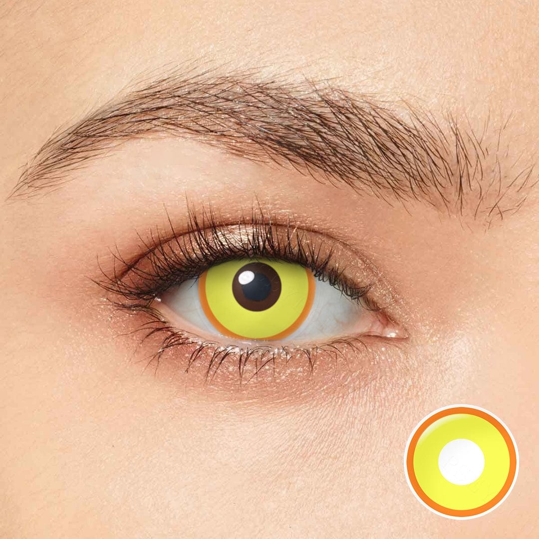 Yellow Orange Ring Cosplay Contacts – twinklens