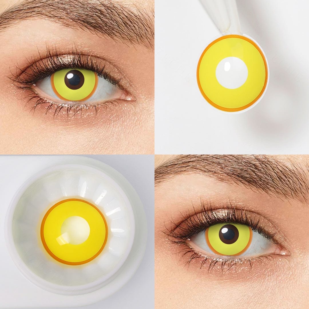 Yellow Orange Ring Cosplay Contacts – twinklens