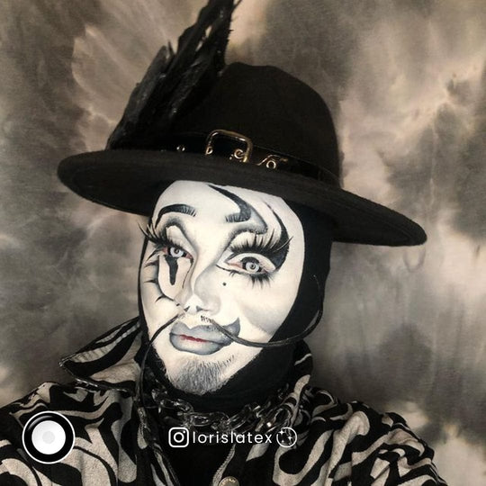 17MM Black And White Mini Sclera Lenses – twinklens