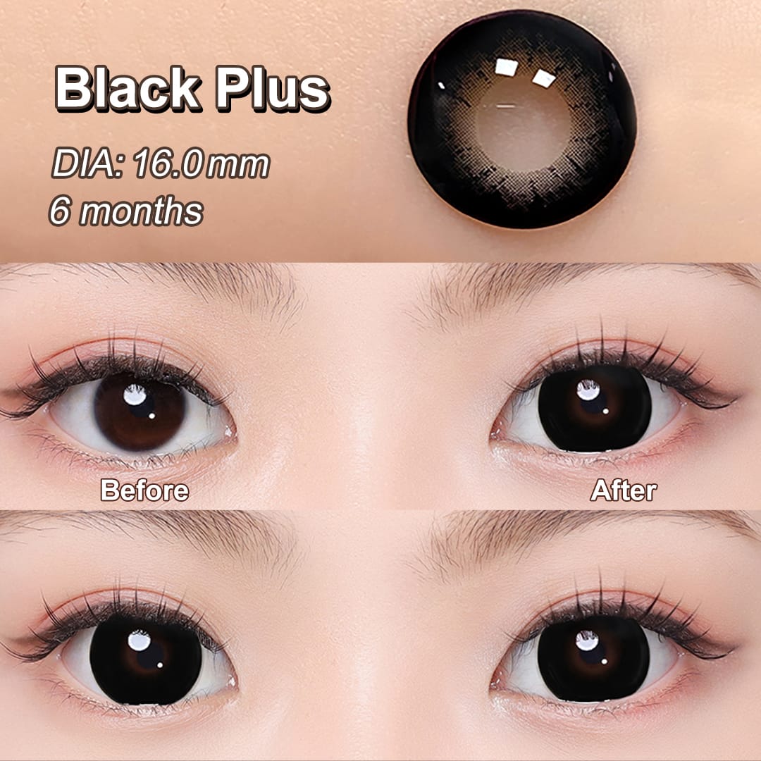 Supersize Black Plus Colored Contacts with Enlarge Effect – twinklens