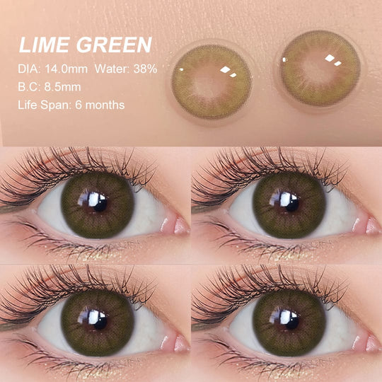 Desire II Lime Green Colored Contacts with Natural Looking and