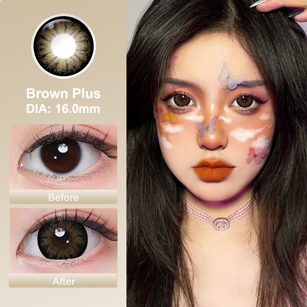 Supersize Brown Plus Colored Contacts with Enlarge Effect – twinklens