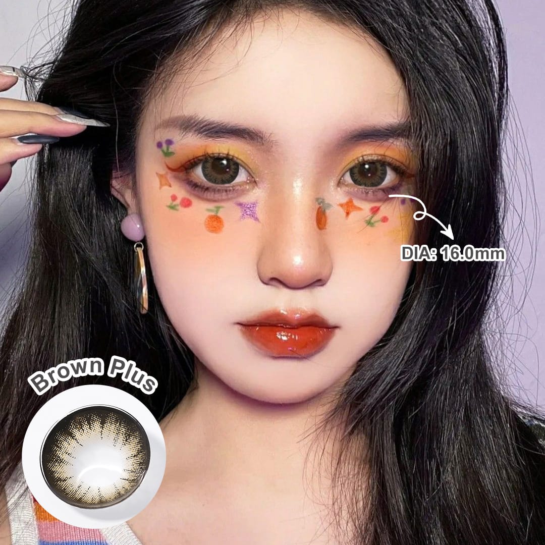 Supersize Brown Plus Colored Contacts with Enlarge Effect – twinklens