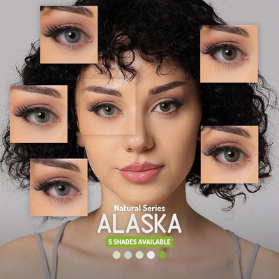 Contacts colorés en Alaska (accès aux 5 nuances)