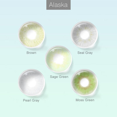 Contatos coloridos do Alasca (todos os 5 tons de acesso)