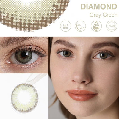 Diamantgraugrüne Augen