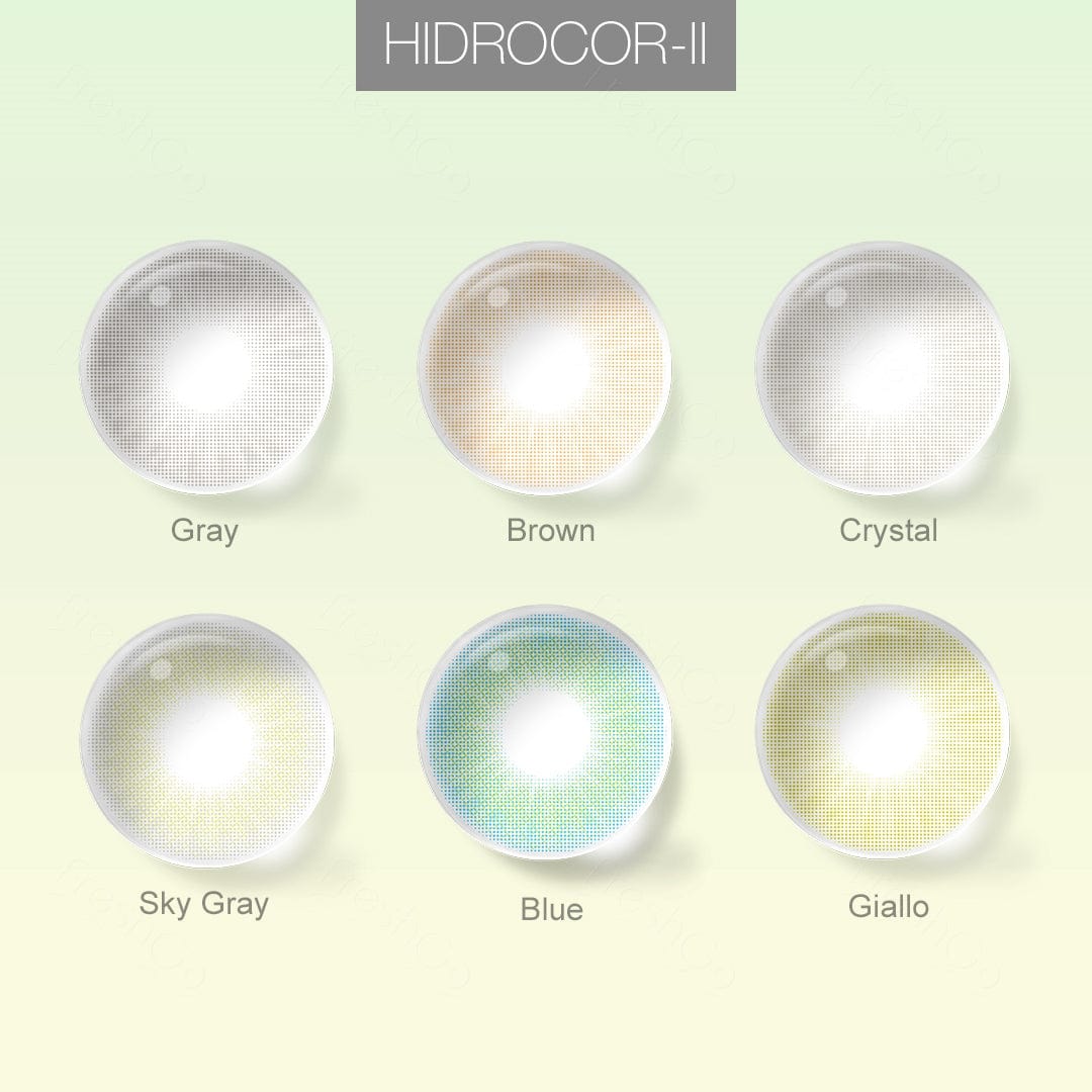Contacts colorés de Hidrocor II (les 6 nuances accès)