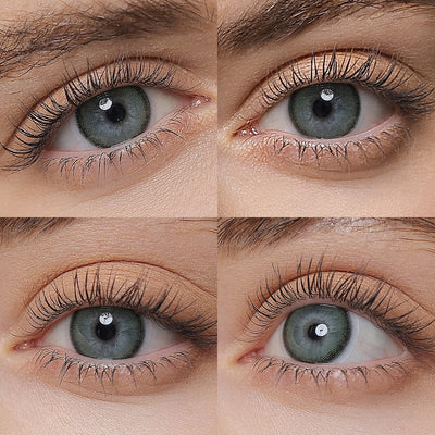 Roze luftige grüne Augen