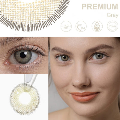 Ojos grises premium (stock estadounidense)