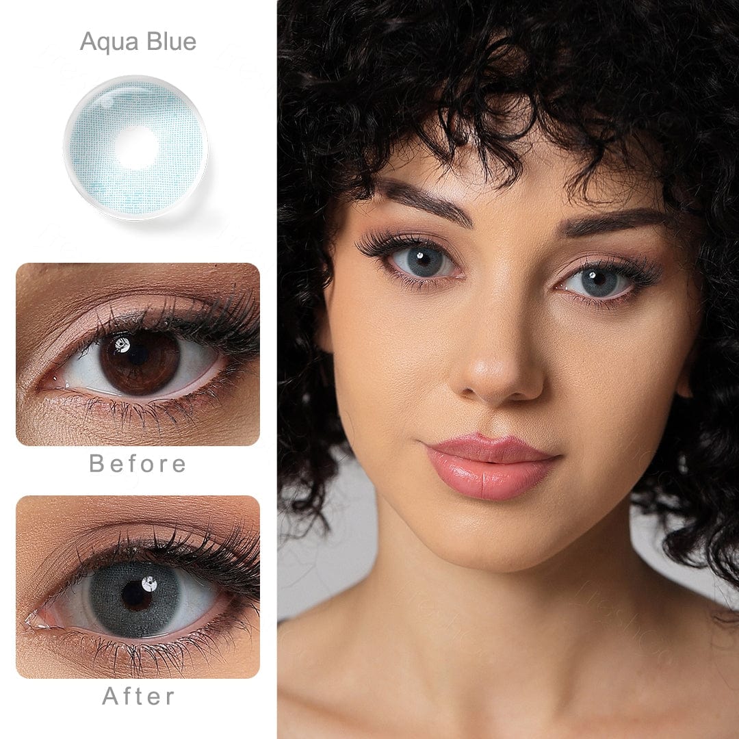 Natural Looking Broadway Aqua Blue Colored Contacts for Daily Wear Twinklens