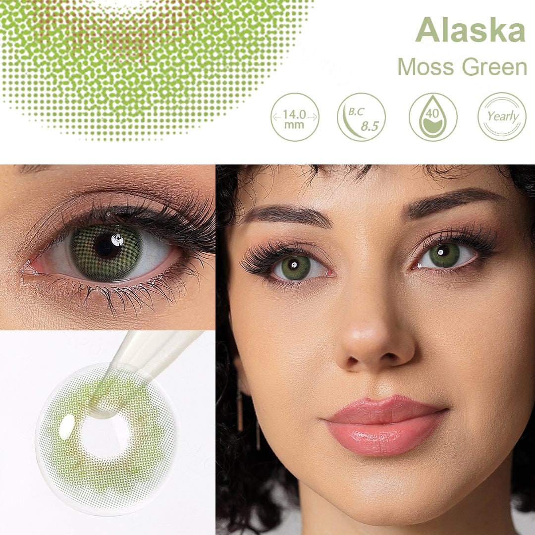 Ojos verdes de Alaska Moss