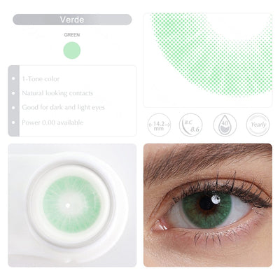 Olhos verde hidrocor