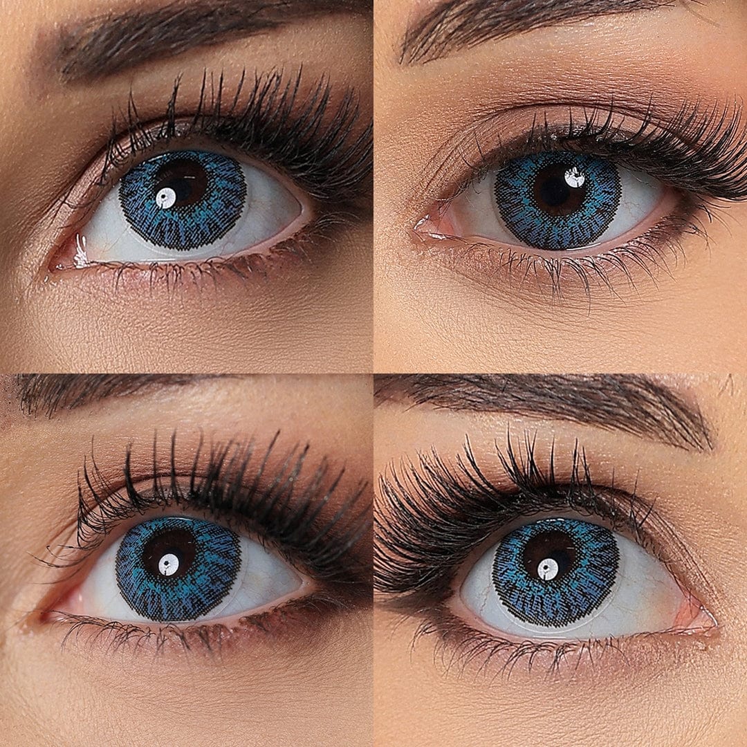 3 tono de ojos azules brillantes