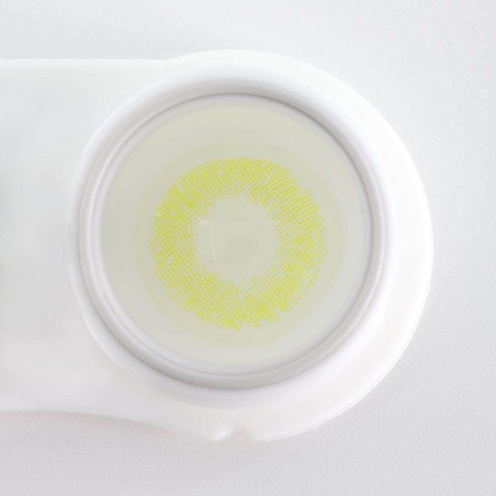 Lime Green Color Contact Lenses in the case