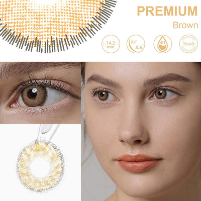 Ojos marrones premium (stock estadounidense)