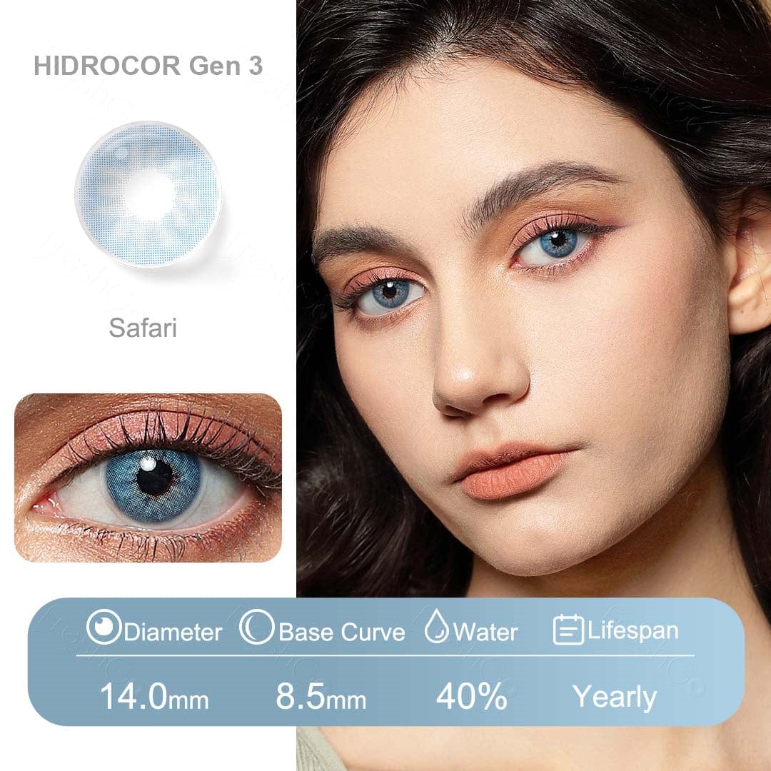 Contacts colorés de Hidrocor Gen 3 (accès aux 8 nuances)