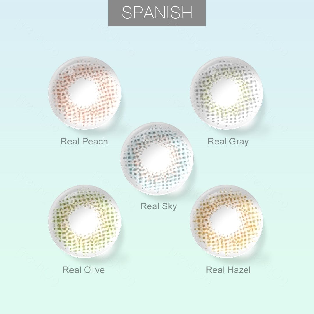 Contacts de couleur espagnole (les 5 nuances accès)