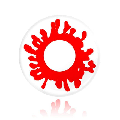 Pattern and colors design of the Blood Splat Cosplay Contacts