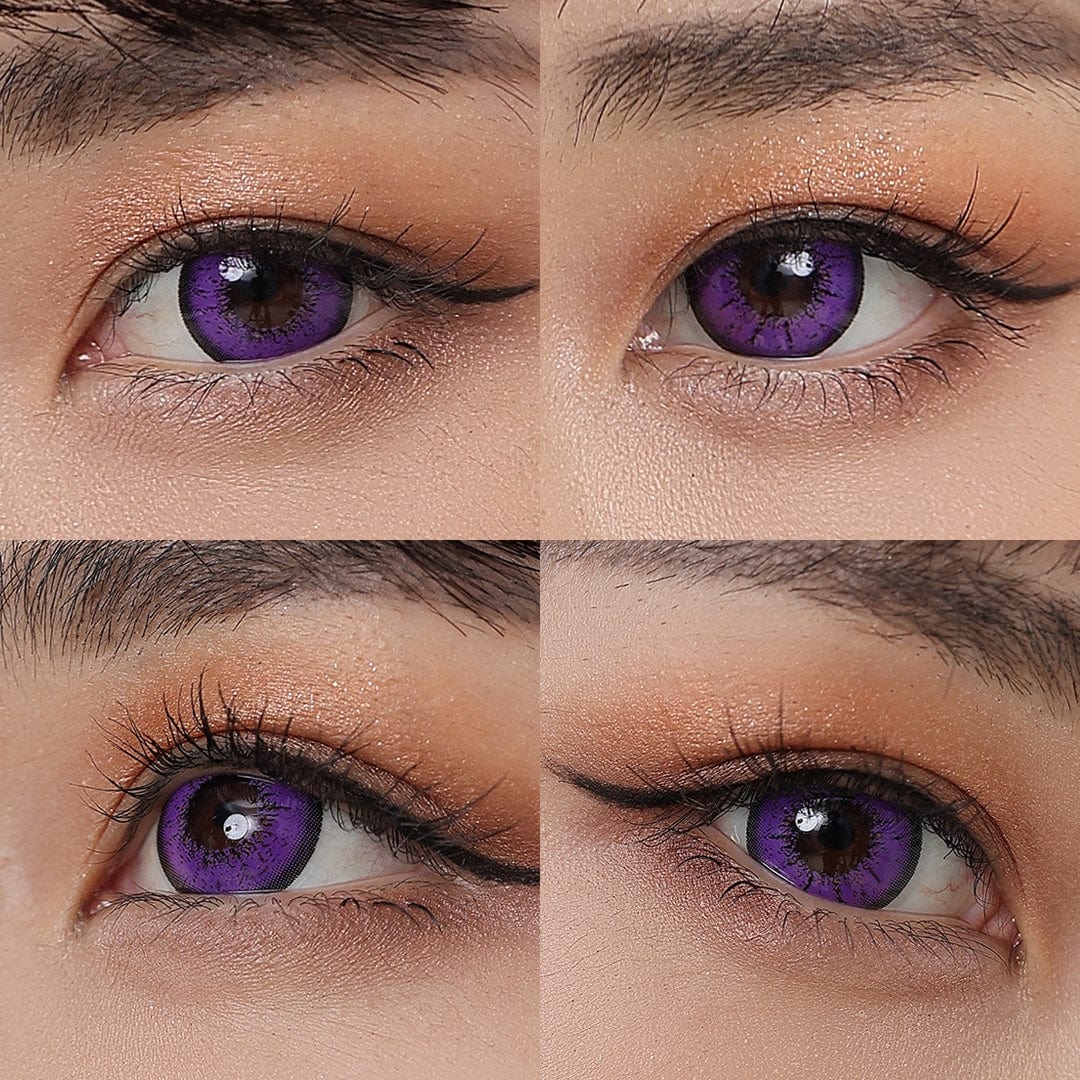 Ojos violetas de llamas
