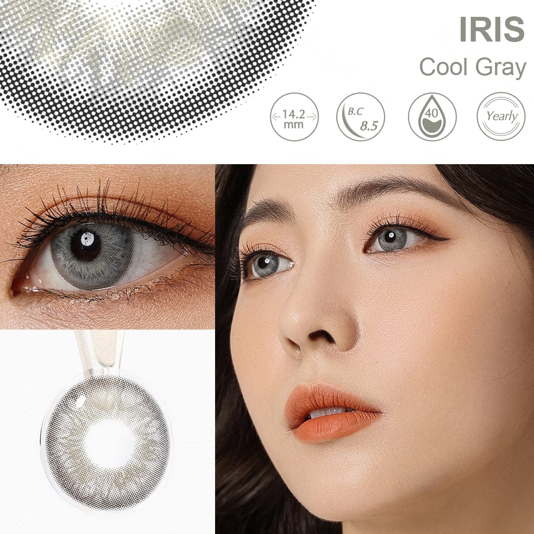 Iris fraîches gris yeux