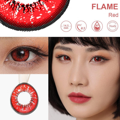 Flamme rote Augen