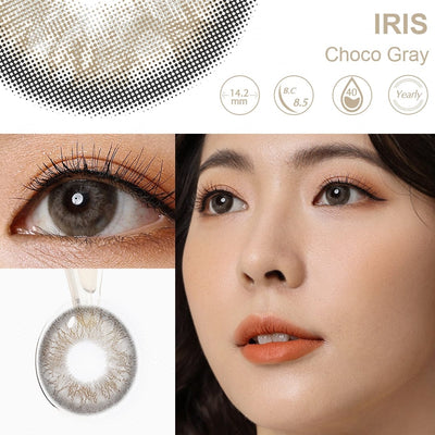 Iris choco gris yeux