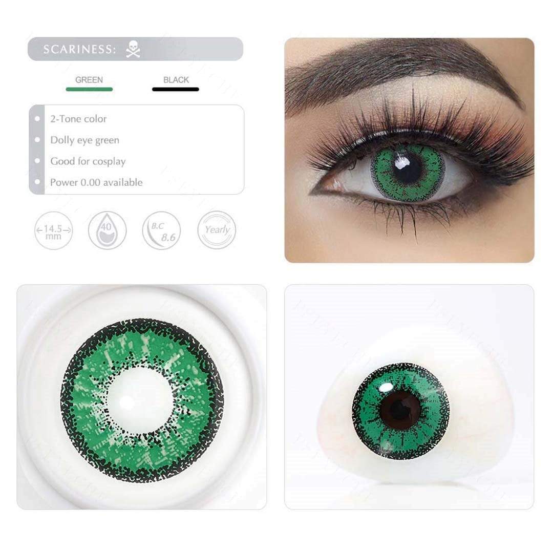 Yeux de cosplay Dolly Green