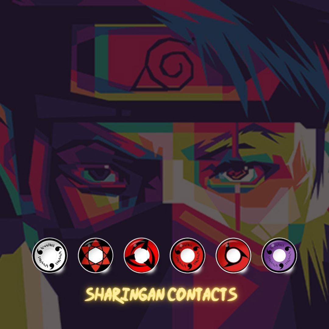 Contatos de Naruto Sharingan (13 modelos de acesso)