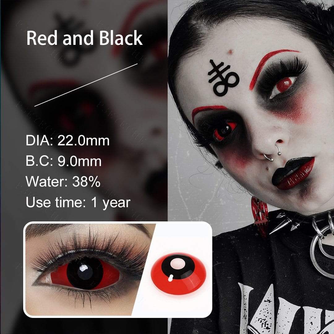 PsEYEche 22mm Vein Contacts Colored Eye Contacts 1 Pair Yearly Contact  Lenses For Halloween Cosplay SFX